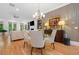 Open-concept dining room with views to the cozy living room, perfect for modern living at 1045 Endeavour Ct, Marietta, GA 30064