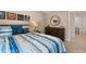Bedroom featuring a comfortable bed and dresser, complemented by stylish decor for a cozy feel at 1315 Aura Ln, Lawrenceville, GA 30045