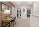 Hallway with desk, chair, and decor; glimpses of bedrooms provide a warm, inviting feel at 1315 Aura Ln, Lawrenceville, GA 30045