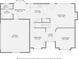Main level floor plan featuring kitchen, living, dining, Gathering, garage, nook, hall and bath at 3404 Bodiford Path Path, Powder Springs, GA 30127