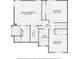 Second-floor floor plan featuring bedrooms and baths. This blueprint shows the layout of bedrooms and bathrooms at 3404 Bodiford Path Path, Powder Springs, GA 30127