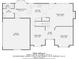 Main level floor plan featuring kitchen, living, dining, Gathering, garage, nook, hall and bath at 3404 Bodiford Path Path, Powder Springs, GA 30127