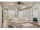 Finished living room with hardwood floors, recessed lighting, and neutral paint at 4530 Westgate Dr, Cumming, GA 30040