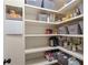 Organized pantry featuring adjustable shelving and storage solutions at 4530 Westgate Dr, Cumming, GA 30040