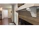 Custom fireplace design and access to the outdoor patio at 4807 Greenway Rd, Norcross, GA 30071