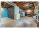 Spacious unfinished basement features shelving, decorated ceiling, and accent walls at 3801 Stonebriar Ln, Duluth, GA 30097