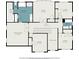 Floor plan of the home's second floor, including the primary bedroom, bathrooms, and additional bedrooms at 726 Independence Ln, Acworth, GA 30102