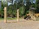 Playground equipment on wood chips surrounded by trees at 1205 Apple Blossom Dr, Cumming, GA 30041