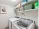 Well-organized laundry room with modern washer and dryer, along with shelving for ample storage at 1720 Little Willeo Rd, Marietta, GA 30068