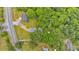 Aerial view of the property showcasing its location amidst lush greenery and a nearby road at 104 Gilreath Rd, Cartersville, GA 30121