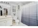 Comfortable bathroom with a shower/tub combo, toilet and vanity at 263 Chandler Ridge Dr, Douglasville, GA 30134