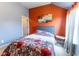 Nicely decorated bedroom featuring colorful accents and a comfortable bed at 366 Highbranch Cir, Lawrenceville, GA 30044