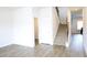 Modern stairway with hardwood floors at 1612 Fuma Leaf Way, Mcdonough, GA 30253