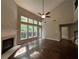 Spacious living room with fireplace, soaring ceilings and abundant natural light at 944 Reap Ln, Lawrenceville, GA 30043