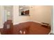 Dining area with hardwood floors, chandelier, and view to the kitchen at 3068 Lauren Parc Rd, Decatur, GA 30032