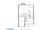 First floor plan featuring a living room, kitchen, dining area, garage, and front porch at 2924 Greyhawk Ln, Cumming, GA 30040