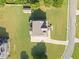 Aerial shot showcasing the home's layout, surroundings, and street access at 92 River Walk Pkwy, Euharlee, GA 30145