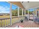 Enjoy the outdoors in this screened porch with beautiful views of the lush green backyard at 92 River Walk Pkwy, Euharlee, GA 30145