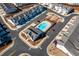 Aerial view of a new construction community featuring pool and clubhouse at 2133 Kirkham Way, Kennesaw, GA 30152
