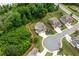 Neighborhood aerial showcasing the property and surrounding area's lush greenery and mature trees at 2330 Cheatham Creek Ct, Cumming, GA 30040
