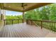 Outdoor wooden deck surrounded by scenic views of the trees and nature, offering space for relaxation at 2330 Cheatham Creek Ct, Cumming, GA 30040