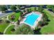 Aerial shot showcasing the community pool, clubhouse, and landscaped green spaces at 2008 Hailston Dr, Duluth, GA 30097