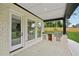 Covered patio features an outdoor kitchen with built-in grill, sink, and countertop space at 4539 Braselton Hwy, Hoschton, GA 30548