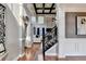 Grand entryway showcasing soaring ceilings, hardwood floors, and staircase to upper level at 708 Edgeley Ln, Lawrenceville, GA 30044