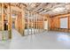 Unfinished basement with exposed framing, offering a blank canvas for customization and future expansion at 2430 Hemrick Rd, Cumming, GA 30041