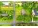 The aerial view shows a home with a large, green yard surrounded by mature trees and other homes at 2696 Eldorado Pl, Snellville, GA 30078