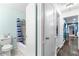 Clean bathroom with tub and shower combination at 2696 Eldorado Pl, Snellville, GA 30078