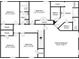 Upstairs floorplan showing bedrooms with closet and bathroom locations at 117 Oliver Dr, Locust Grove, GA 30248