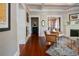 Elegant living room featuring hardwood floors and a cozy fireplace at 630 Cleburne Ne Ter, Atlanta, GA 30306