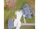 Aerial view of the house, driveway and the roof at 935 Old Loganville Rd, Loganville, GA 30052