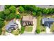 A top-down view of the property showcasing a meticulously landscaped yard at 1771 Silvergrass Ln, Grayson, GA 30017