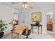 Inviting office with fan, and great natural light, ready for productivity and focus at 1771 Silvergrass Ln, Grayson, GA 30017