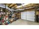 Unfinished basement area featuring visible pipes and rafters, with storage shelves at 180 Mountain Path, Rockmart, GA 30153