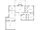 Schematic floor plan offering a clear view of the home's layout with dimensions and room names at 235 Trailmore Ct, Roswell, GA 30076