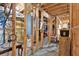 Unfinished basement with exposed wooden framing and visible electrical, perfect for customization at 201 Beacon Cv, Canton, GA 30114