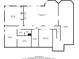 Basement floor plan with recreation room, bedroom, sitting room, storage, and utility area at 206 Savanna Estates Ct, Canton, GA 30115