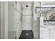 Elegant bathroom with tiled shower, glass door, and shower head at 206 Savanna Estates Ct, Canton, GA 30115