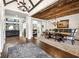 Beautiful dining room featuring wood ceilings, hardwood floors, and ample seating at 206 Savanna Estates Ct, Canton, GA 30115