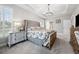 Spacious main bedroom with decorative chandelier, sitting area, and large windows at 206 Savanna Estates Ct, Canton, GA 30115