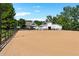 View of the horse riding arena, barn, and home in the background at 206 Savanna Estates Ct, Canton, GA 30115