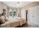 Comfortable bedroom with a four-poster bed and double closets at 1800 Hunters Moon Dr, Alpharetta, GA 30005