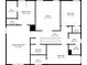 Upstairs floorplan with bedrooms, bathrooms, walk-in-closets and laundry at 193 Treeline Trl, Canton, GA 30115