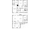 Home floorplans for first and second stories showing the layout of each level at 193 Treeline Trl, Canton, GA 30115
