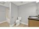 Bathroom features ceramic tile flooring, neutral walls, and a shower/tub combo at 271 Brooks Rackley Rd, Dallas, GA 30157
