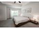 Open bedroom with a platform bed, large windows with lots of natural light at 4175 Spring Valley Cir, Tucker, GA 30084