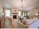 Stylish living room with an open floor plan, stone fireplace, and elegant decor at 803 Plantation Ridge Overlook, Woodstock, GA 30188